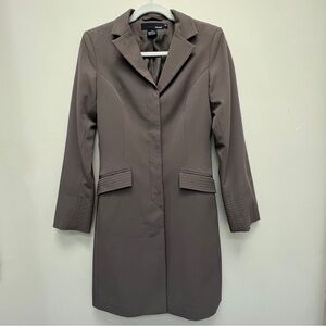 H&M Women’s Polyester Button Down Khaki Green Overcoat Size 4